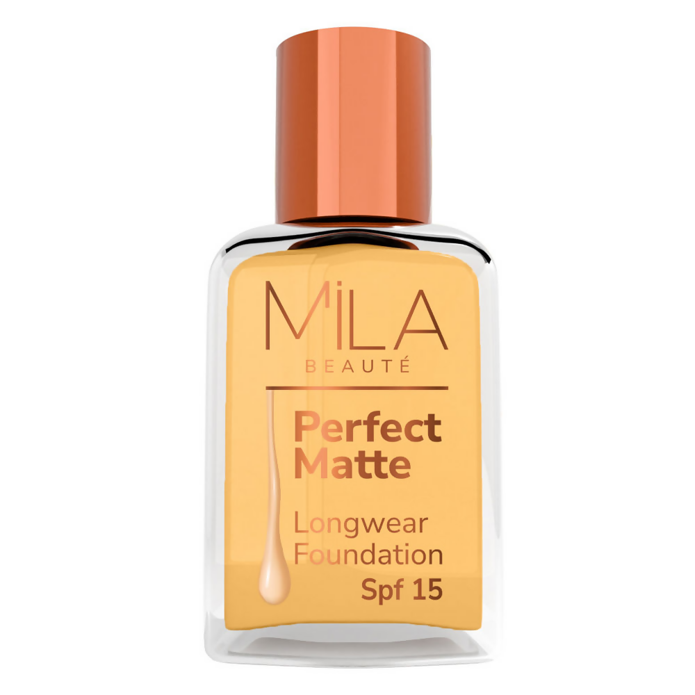 Mila Beaute Perfect Matte Longwear Foundation with SPF 15 & Oil Control Formula - Natural | Grocsy
