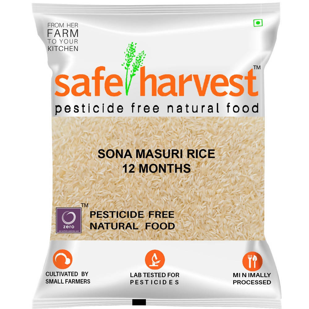 Safe Harvest Sona Masuri Raw Rice 12 Months | Grocsy