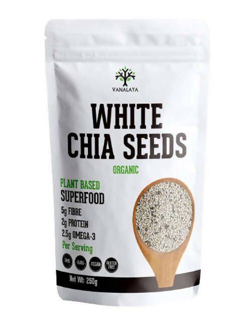 Vanalaya Organic White Chia Seeds | Grocsy