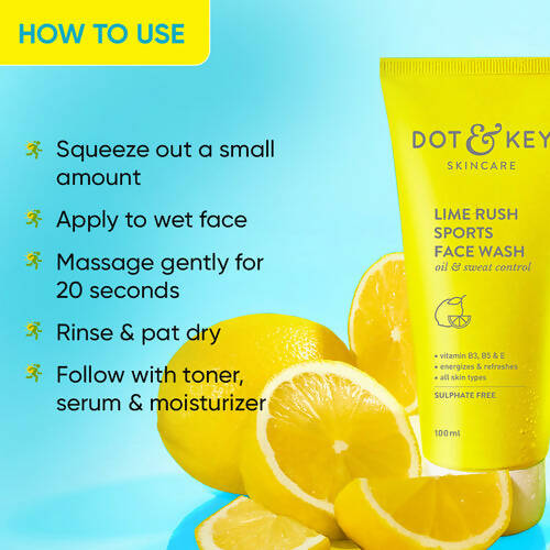Dot & Key Lime Rush Sports Face Wash | Grocsy