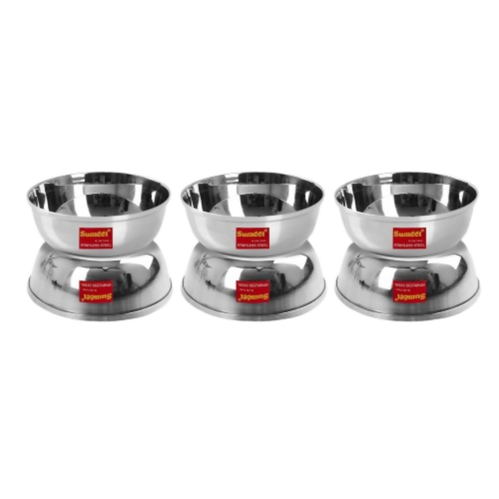 Sumeet Stainless Steel Solid Bowl Set | Grocsy