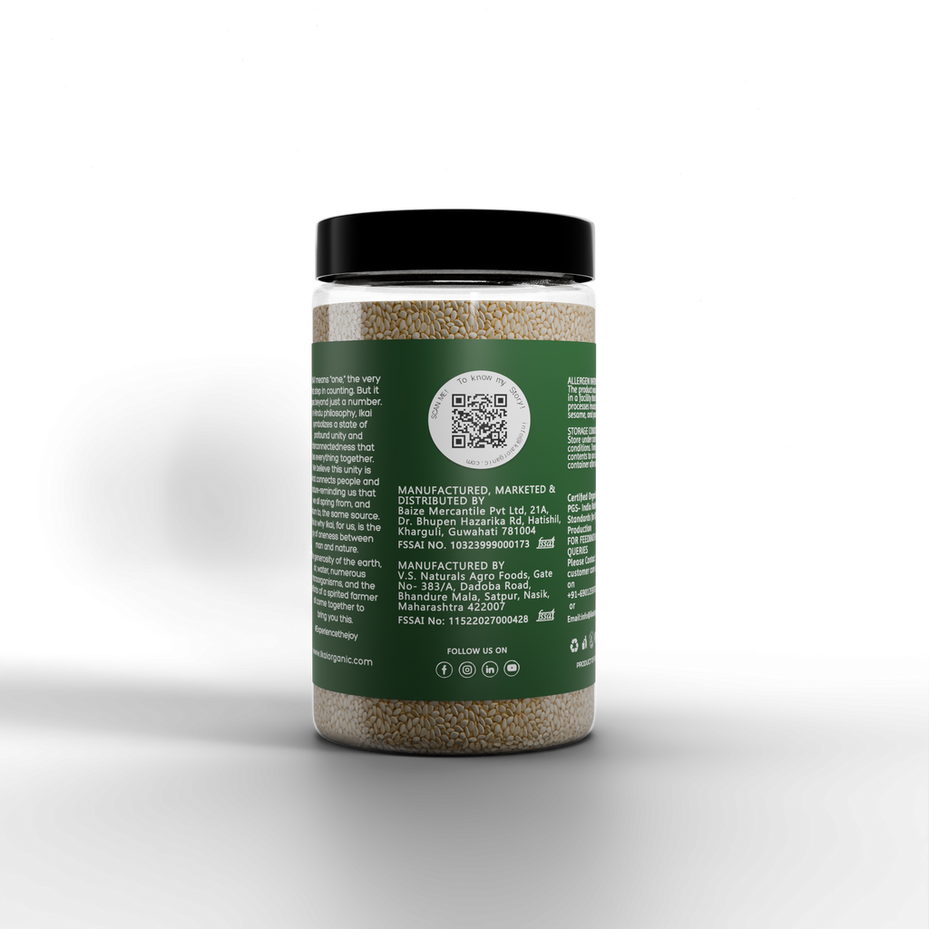 IKAI Organic White Sesame Seeds | Grocsy