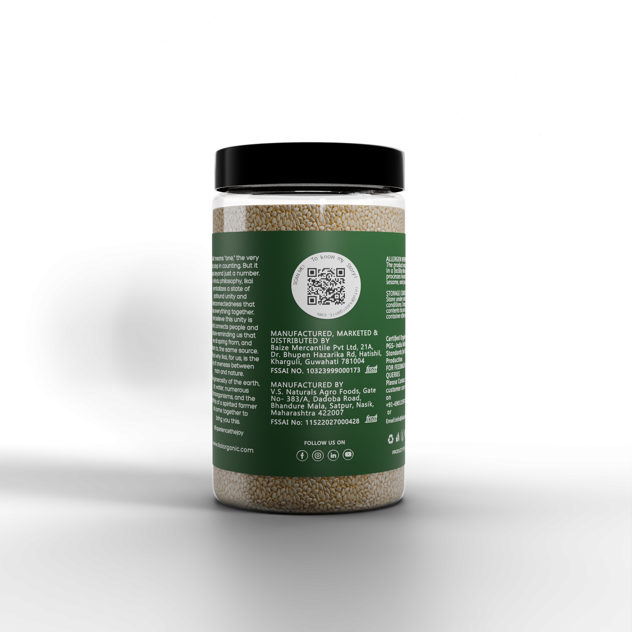 IKAI Organic White Sesame Seeds | Grocsy