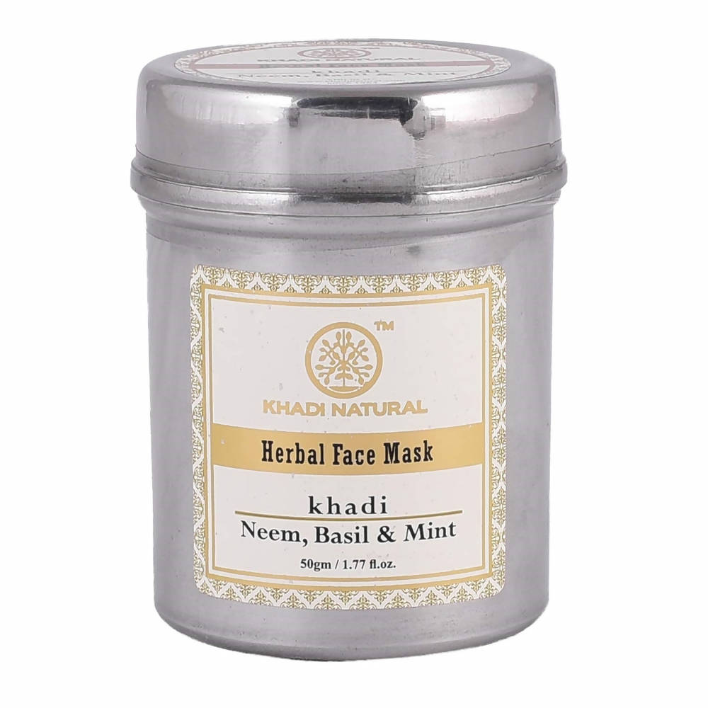 Khadi Natural Neem Basil & Mint Herbal Face Mask | Grocsy