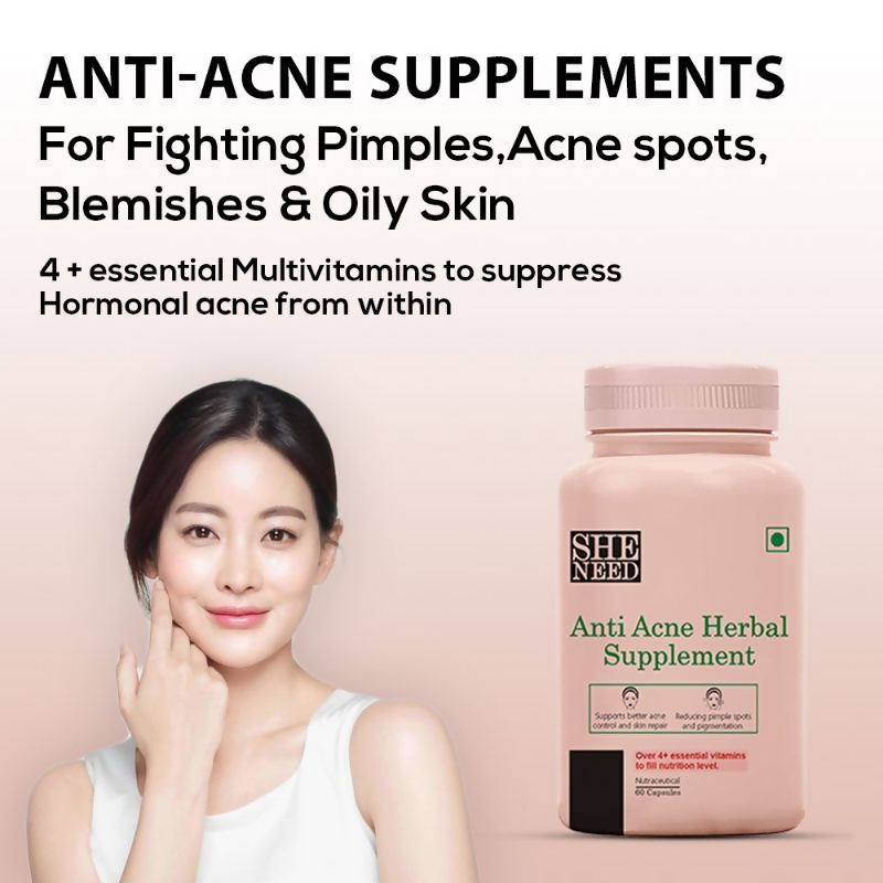 SheNeed Anti-Acne Herbal Supplement Capsules | Grocsy