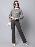 Even Apparels Brown Polywool Open Front Statement Women's Jacket | Grocsy
