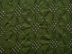 Green Bandhani Silk Handloom Stole with Mango Design - Global Threads | Grocsy