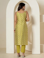 Yufta Green Silk Kurta Dupatta Pant Set | Grocsy