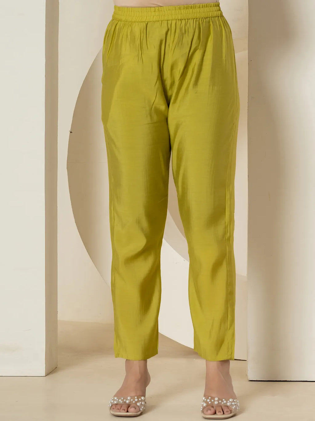 Yufta Green Silk Kurta Dupatta Pant Set | Grocsy