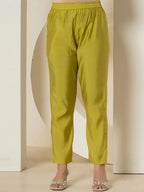Yufta Green Silk Kurta Dupatta Pant Set | Grocsy