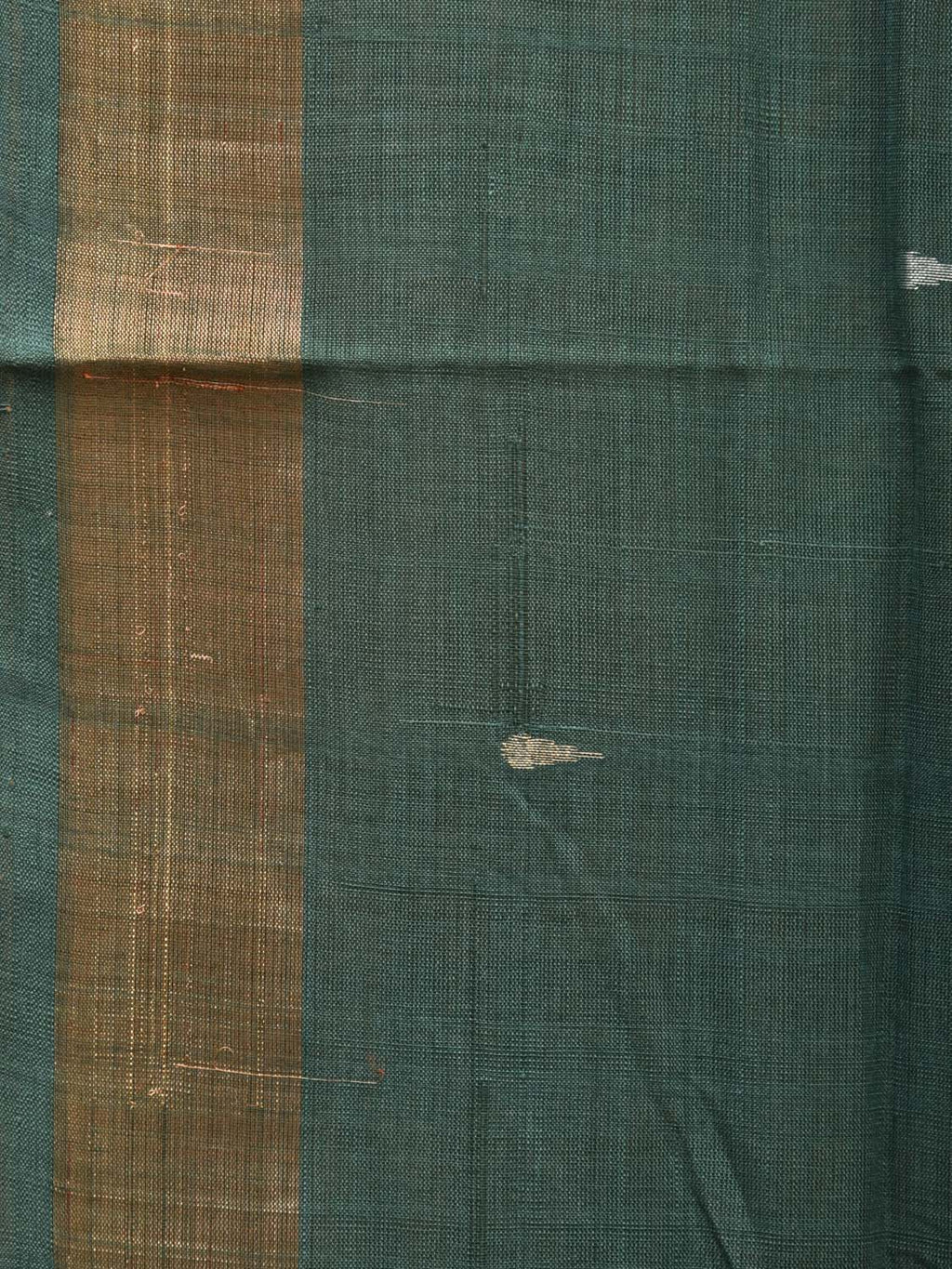 Green Uppada Cotton Handloom Saree with Karpur Pallu Design - Global Threads | Grocsy