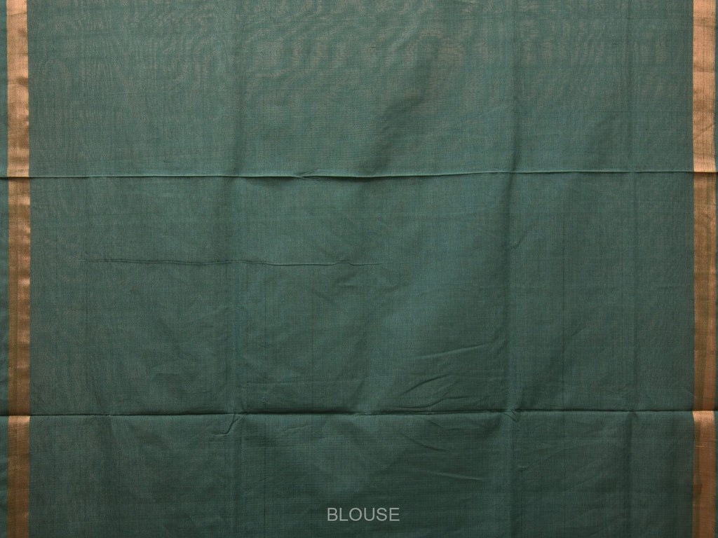 Green Uppada Cotton Handloom Saree with Karpur Pallu Design - Global Threads | Grocsy