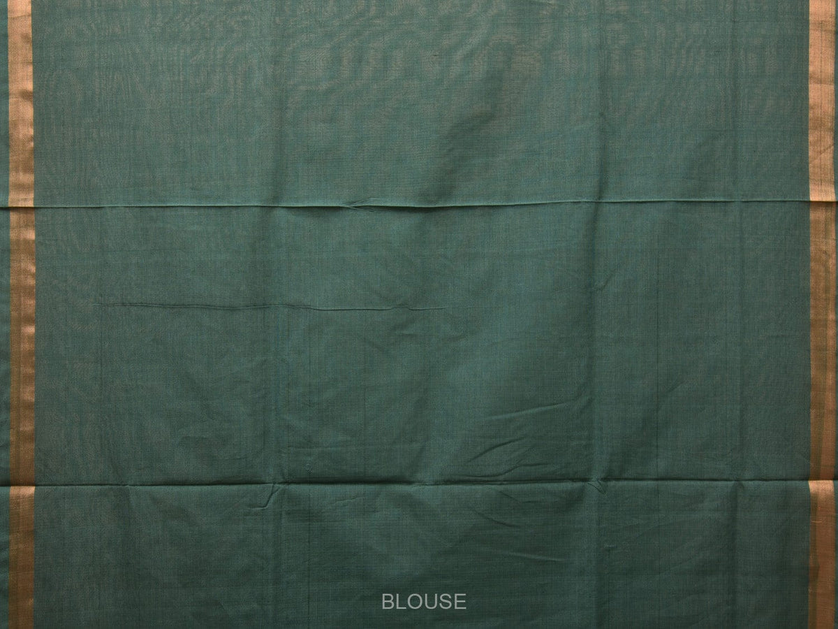 Green Uppada Cotton Handloom Saree with Karpur Pallu Design - Global Threads | Grocsy