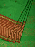 Green Uppada Silk Handloom Saree with Border Design - Global Threads | Grocsy