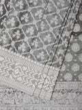 Grey Cut Work Tussar Cotton Saree with All Over Jamdani Style Design - Global Threads | Grocsy