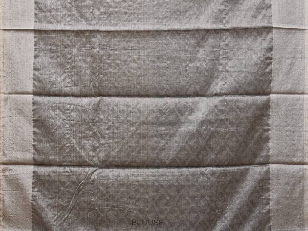 Grey Cut Work Tussar Cotton Saree with All Over Jamdani Style Design - Global Threads | Grocsy