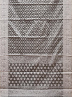 Grey Cut Work Tussar Cotton Saree with All Over Jamdani Style Design - Global Threads | Grocsy