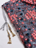 Tulsi Art Grey Semi-Stitched Myntra Lehenga & Unstitched Blouse With Dupatta | Grocsy