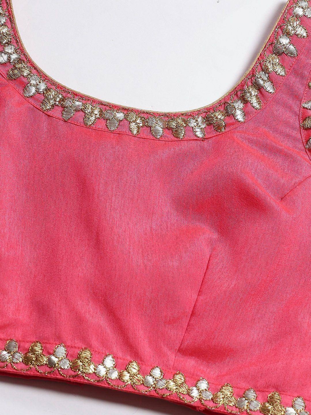 Tulsi Art Grey Semi-Stitched Myntra Lehenga & Unstitched Blouse With Dupatta | Grocsy