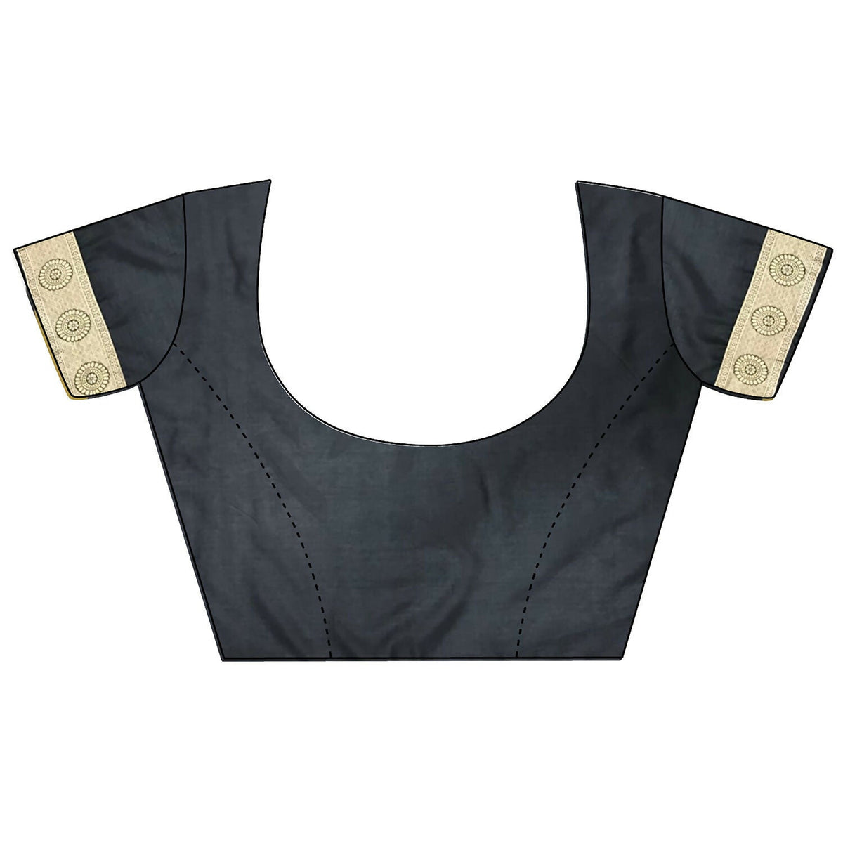 Joban Fashion Black Paisley Soft Silk Banarasi Saree | Grocsy