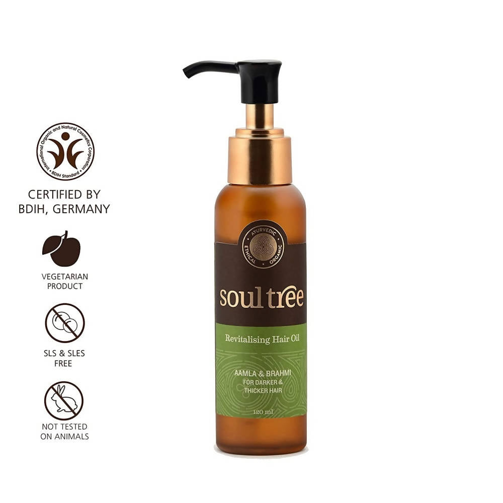 Soultree Revitalising Hair Oil with Aamla & Brahmi | Grocsy