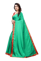 Vamika Rama Green Dola Silk Border Saree (Kirti Rama) | Grocsy
