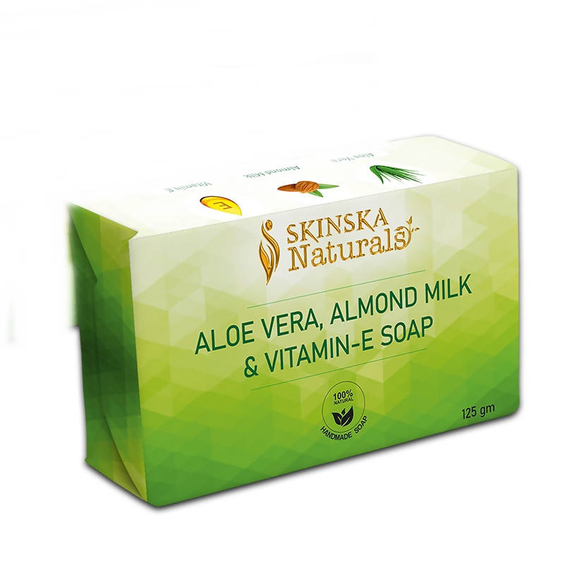 Skinska Natural Aloe Vera Vitamin E & Almond Milk Soap | Grocsy