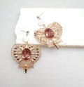 Bling Accessories Swarovski Blush Rose Earrings | Grocsy