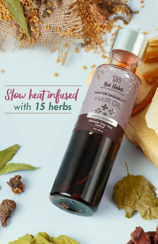 Nat Habit Curry Sesame Winter Hair Oil | Grocsy