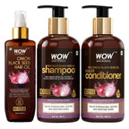 Wow Skin Science Onion Black Seed Oil Ultimate Hair Care Kit | Grocsy