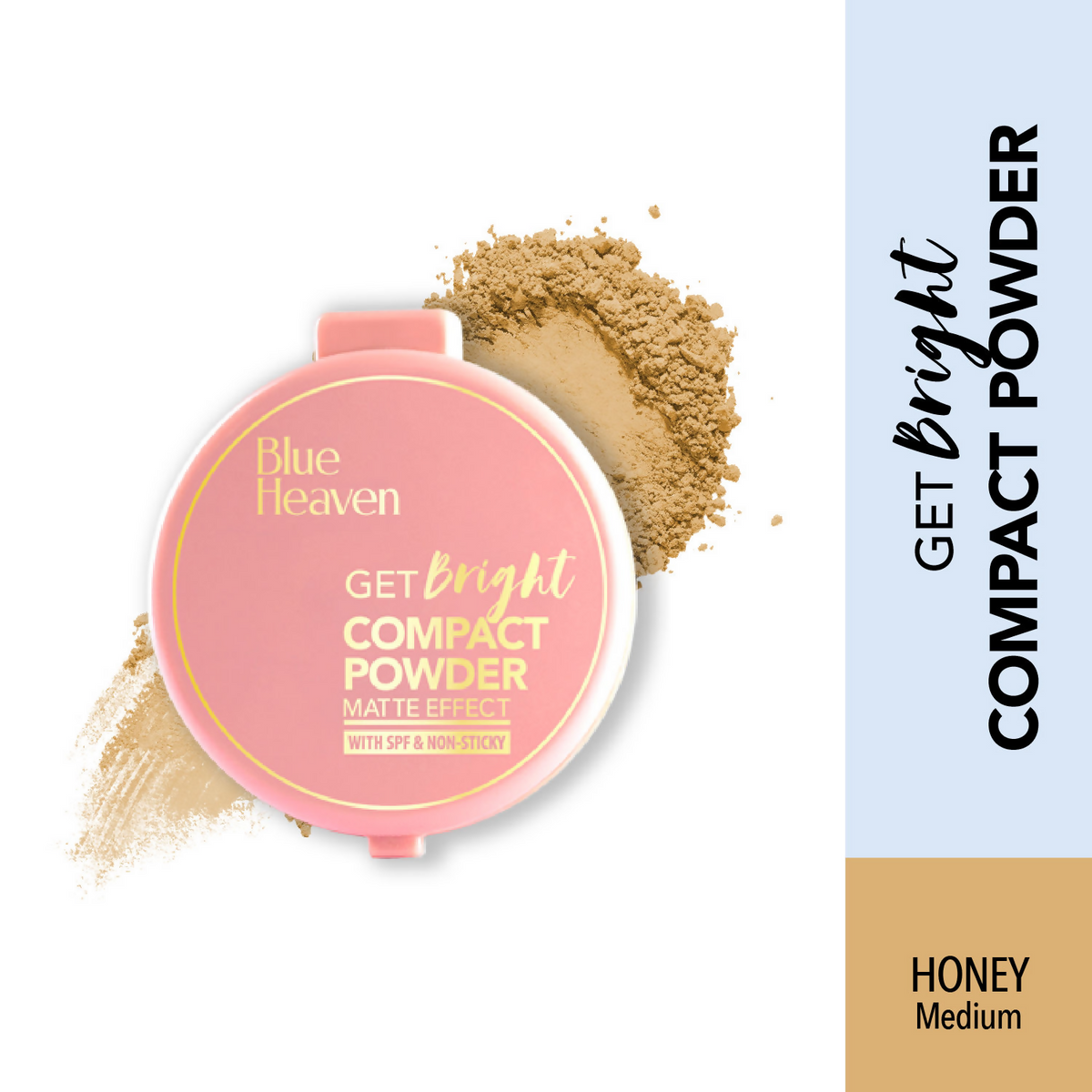 Blue Heaven Get Bright Compact Powder - Honey | Grocsy