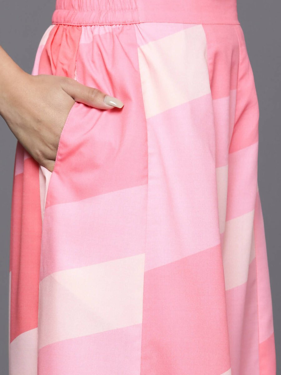 Ahalyaa Women's Traditional Wear Co-ods - Pink | Grocsy