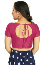 Aastha Fashion Women's Pink Art Silk Designer Festive Wear Readymade Blouse | Grocsy
