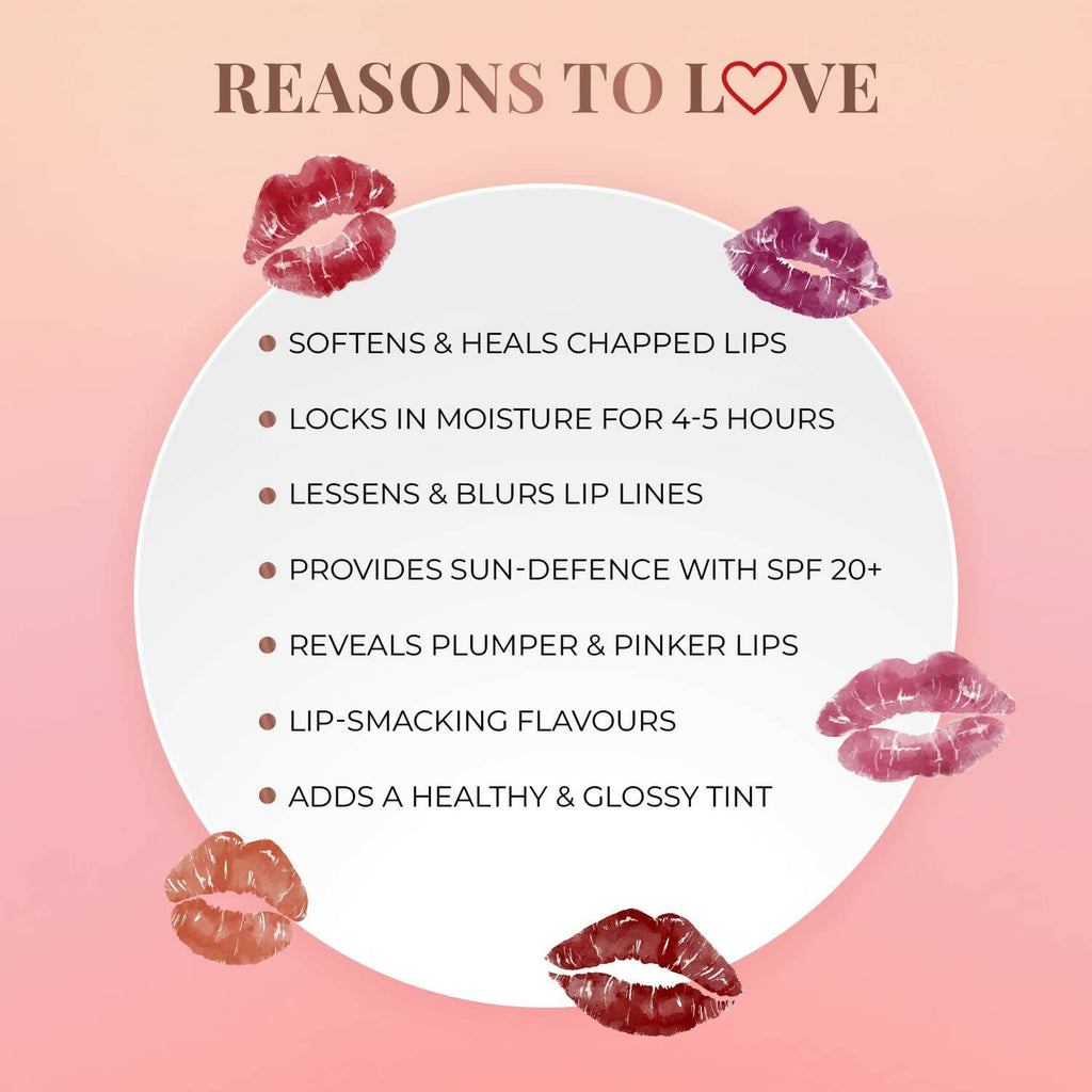 Just Herbs Tinted Beetroot Lip Balm SPF 20+ | Grocsy