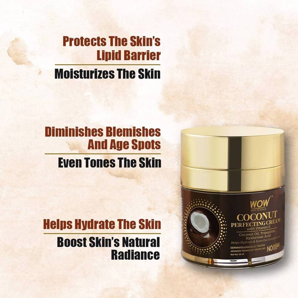 Wow Skin Science Coconut Perfecting Cream with Vitamin E | Grocsy