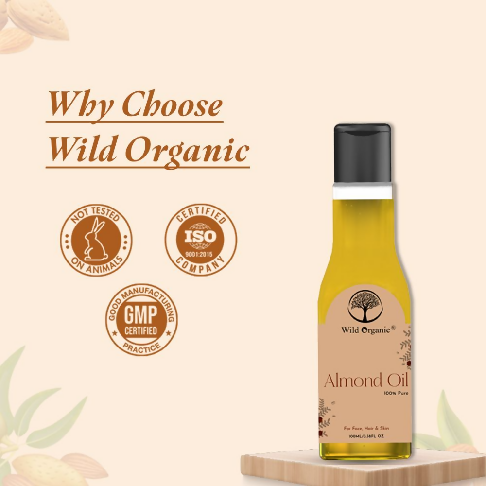 Wild Organic Cold Pressed Almond Hair Oil | Grocsy