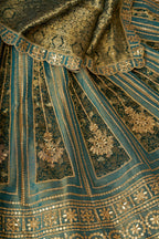 Kesar Fab Green Net Hand_Woven Lehenga | Grocsy