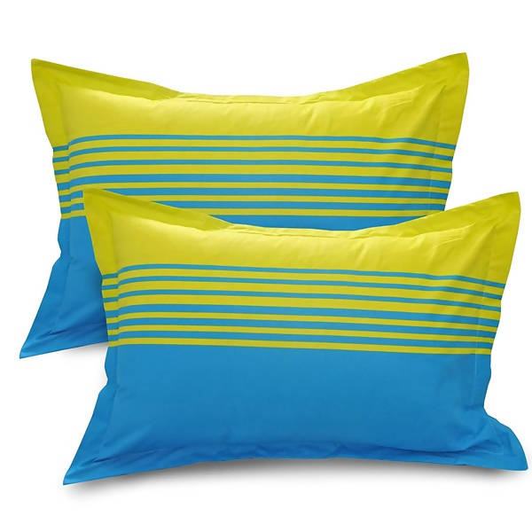 Vamika Printed Cotton Multicolor Latest Design Bedsheet With Pillow Covers (LEOC_CHECK_SG) | Grocsy