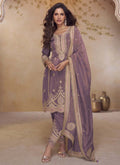 Vegaa Fashion Onion Pink Simar Silk Embroidered Designer Salwar Suit | Grocsy
