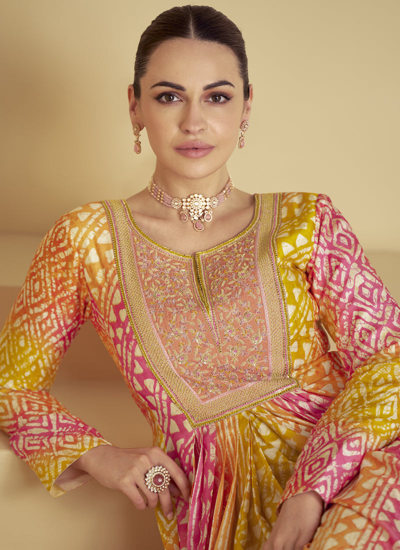Vegaa Fashion Multicolor Real Muslin Digital Print Anarkali Suit | Grocsy
