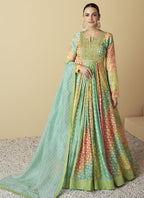 Vegaa Fashion Multicolor Real Muslin Digital Print Anarkali Suit | Grocsy