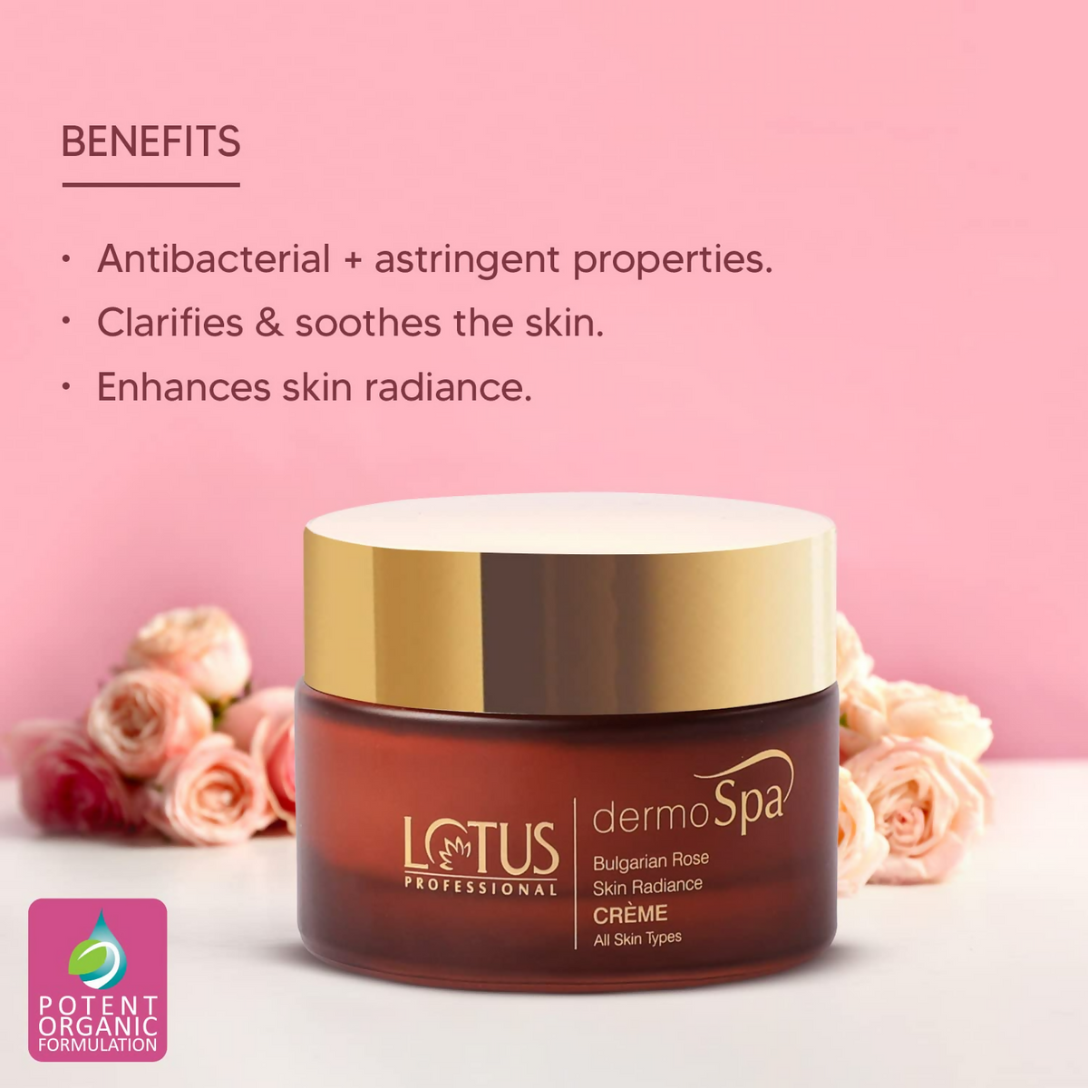 Lotus Professional Dermo Spa Bulgarian Rose Skin Radiance Cream with SPF20 | Grocsy