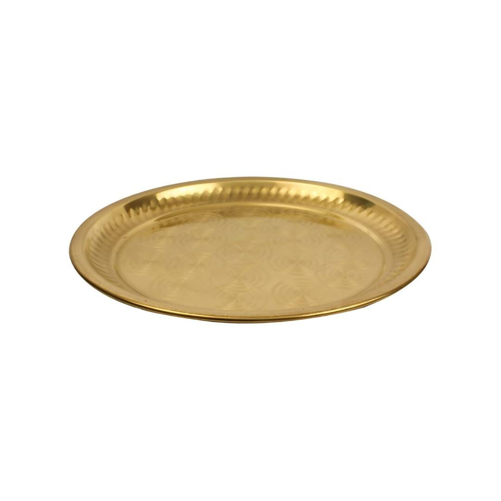 Spillbox Gold-Toned Brass Ring Thali Pooja Essential | Grocsy