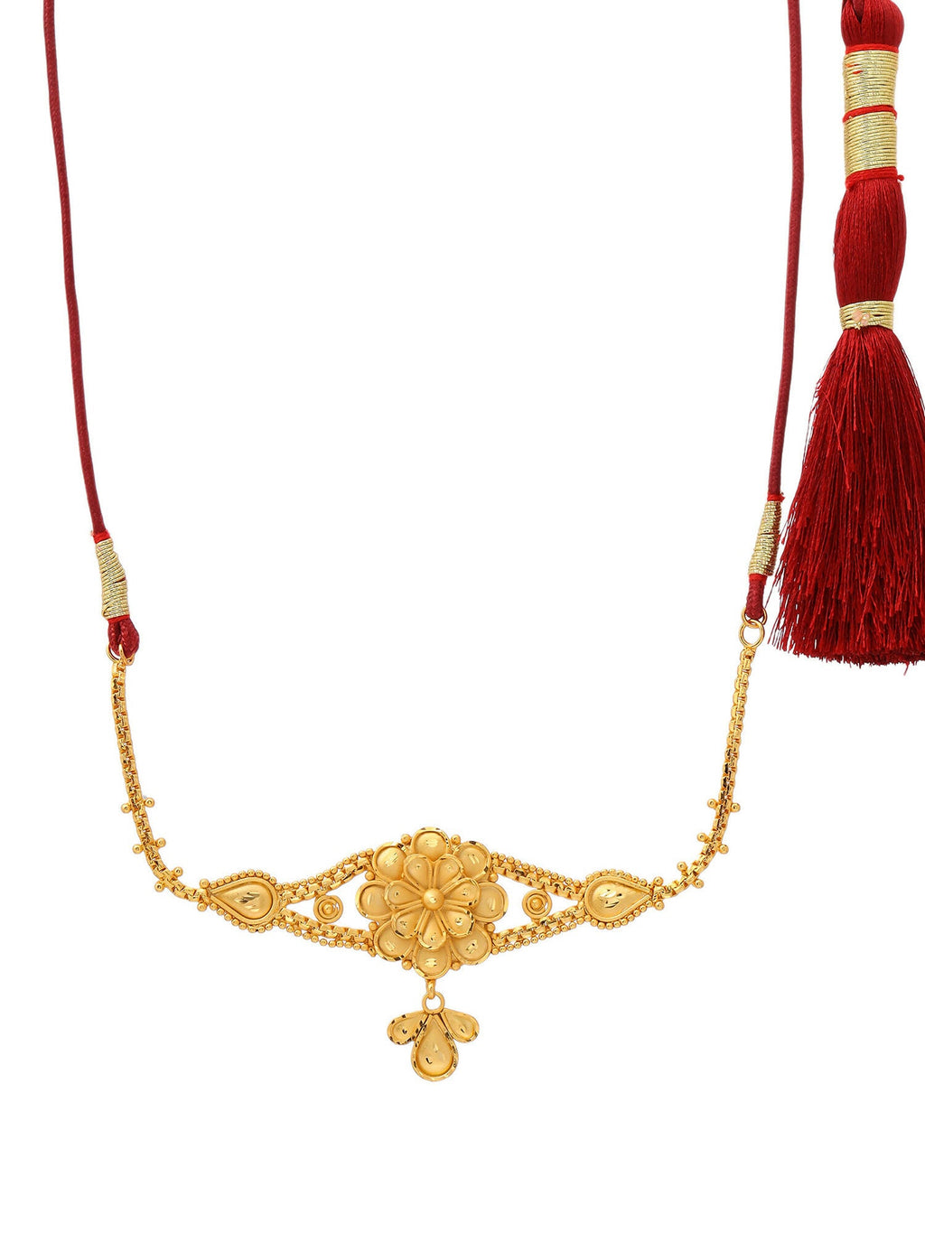 Ruby Raang Golden Traditional Choker with Studs | Grocsy