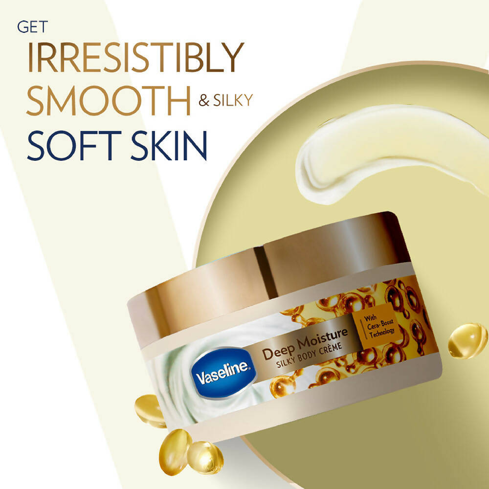 Vaseline Deep Moisture Silky Body Creme | Grocsy