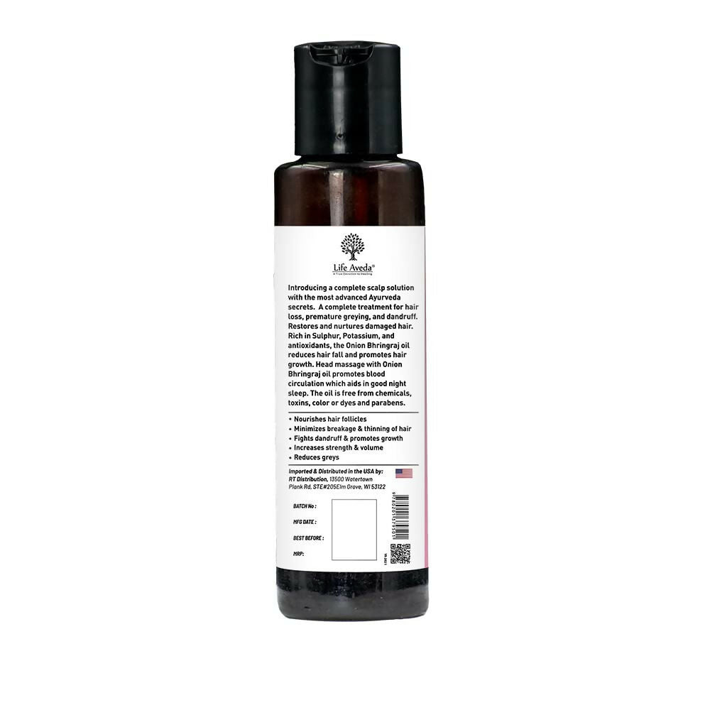Life Aveda Onion Bhringraj Enriched Hair Growth Oil | Grocsy