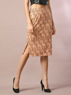 Myshka Women's Multi Printed Knee Length Party Embellished Skirts | Grocsy