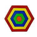 iLearnngrow Hexagon puzzle - Size and Shape Sorter Fun Activity for Your Kids Wooden Toys for 2-12 years Unisex Kids I hexagon puzzle for kids | Grocsy