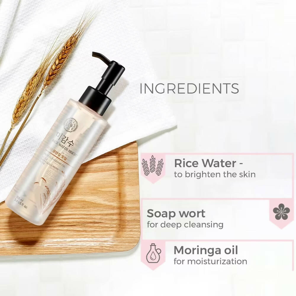 The Face Shop Rice Water Bright Rich Cleansing Oil - Korean Skincare | Grocsy
