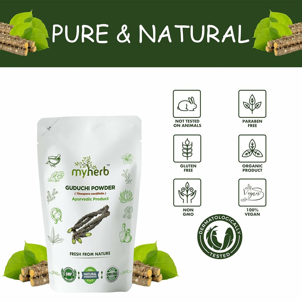 Myherb Natural Organic Guduchi Powder/Giloy Powder | Grocsy